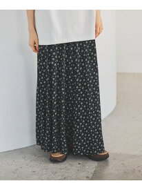 【SALE／50%OFF】シボシボプリントスカート niko and ... ニコアンド スカート ロング・マキシスカート ブルー【RBA_E】[Rakuten Fashion]