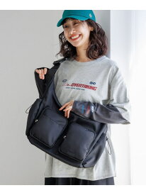 (W)ORダブルポケットSBAG niko and ... ニコアンド バッグ ショルダーバッグ カーキ ブラック グレー【送料無料】[Rakuten Fashion]