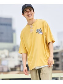 【SALE／50%OFF】ワッペンモチーフクラフトTシャツ niko and ... ニコアンド トップス カットソー・Tシャツ ネイビー イエロー ホワイト【RBA_E】[Rakuten Fashion]