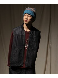 【SALE／50%OFF】DENIM WORK VEST[niko and ...JEANS 2025AW] niko and ... ニコアンド ジャケット・アウター その他のジャケット・アウター ブラック ブラウン【RBA_E】【送料無料】[Rakuten Fashion]