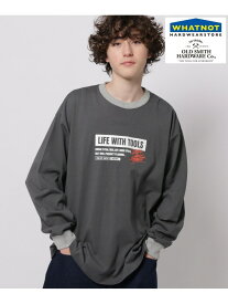 【OLD SMITH×WHATNOT】コラボ ロングスリーブTシャツ niko and ... ニコアンド トップス カットソー・Tシャツ グレー【送料無料】[Rakuten Fashion]