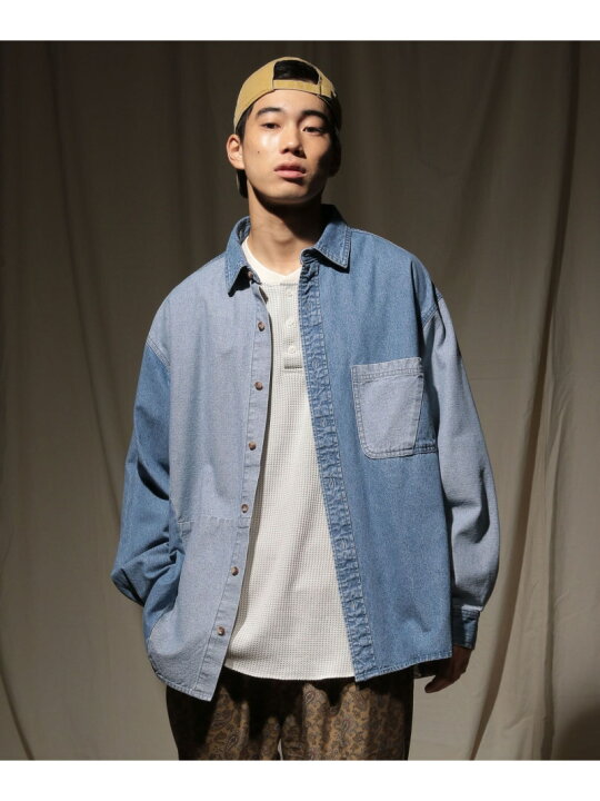 楽天市場】【SALE／50%OFF】PATCHWORK DENIM SHIRT[niko and ...JEANS