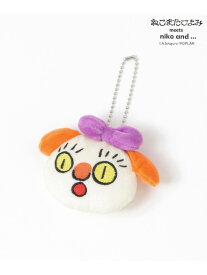 【SALE／50%OFF】【ねこまたごよみ】コラボ マスコットキーホルダー niko and ... ニコアンド ファッション雑貨 チャーム・キーチェーン パープル グリーン【RBA_E】[Rakuten Fashion]