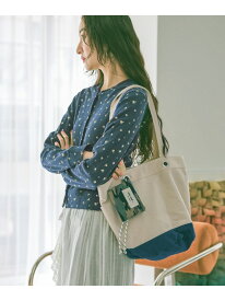 【SALE／30%OFF】《A4サイズ収納可能》ポーチ付きハトメトートバッグ niko and ... ニコアンド バッグ トートバッグ ホワイト ブラック【RBA_E】[Rakuten Fashion]