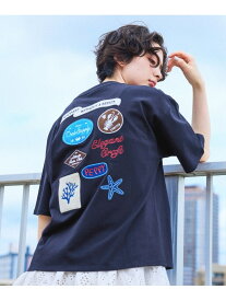 アソートワッペンTシャツ niko and ... ニコアンド トップス カットソー・Tシャツ イエロー ネイビー ホワイト【送料無料】[Rakuten Fashion]