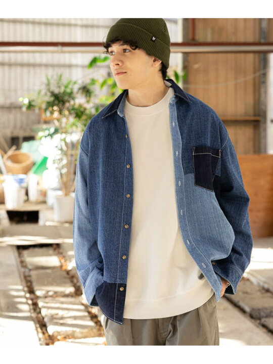 niko and...（ニコアンド）の「【NKJ 2025SS】WORK BIG DENIM SHIRT 