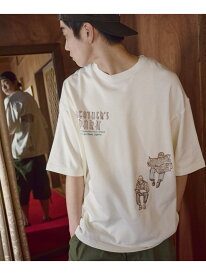 【SALE／30%OFF】イラスト刺繍ミニ裏毛Tシャツ niko and ... ニコアンド トップス カットソー・Tシャツ グリーン ホワイト ネイビー イエロー【RBA_E】[Rakuten Fashion]