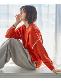 【SALE／20%OFF】ブランケットステッチラクリルプルオーバー niko and ... ニコアンド トップス ニット イエロー ブルー ブラック ホワイト レッド【RBA_E】【送料無料】[Rakuten Fashion]