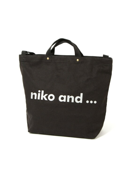 楽天市場 Web限定 ニコロゴトートバッグ2way Niko And ニコアンド バッグ トートバッグ ブラック ホワイト Rakuten Fashion Niko And ニコアンド