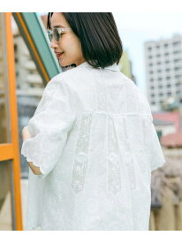 【SALE／20%OFF】クラフト刺繍開襟シャツ niko and ... ニコアンド トップス シャツ・ブラウス ブラック ホワイト【RBA_E】【送料無料】[Rakuten Fashion]