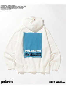 �ySALE�^50%OFF�z�yPolaroid(�|�����C�h)�z�v�����g�p�[�J�[ niko and ... �j�R�A���h �g�b�v�X �X�E�F�b�g�E�g���[�i�[ �I�����W �u���b�N �z���C�g�yRBA_E�z�y���������z[Rakuten Fashion]