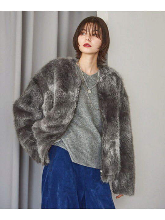 楽天市場】【SALE／50%OFF】フサフサアソートファーブルゾン niko and 