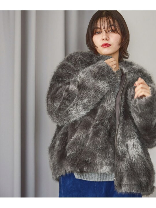 楽天市場】【SALE／50%OFF】フサフサアソートファーブルゾン niko and 