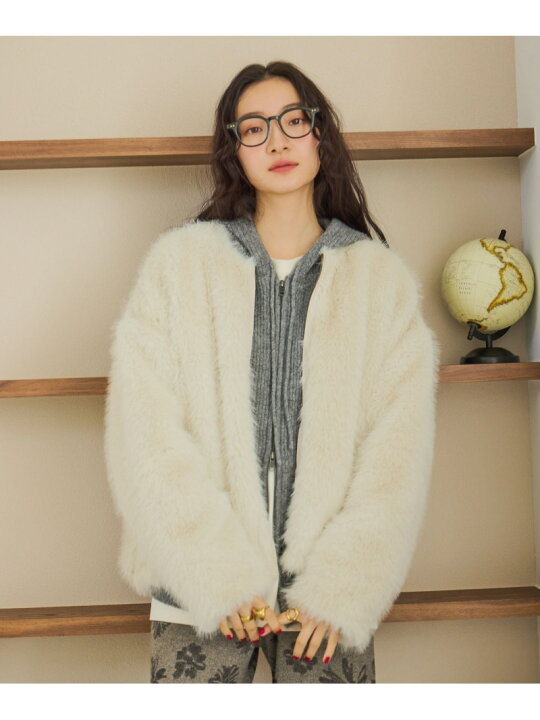 楽天市場】【SALE／50%OFF】フサフサアソートファーブルゾン niko and 