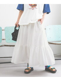 【SALE／40%OFF】コットン刺繍スカート niko and ... ニコアンド スカート ロング・マキシスカート ブラック ホワイト【RBA_E】【送料無料】[Rakuten Fashion]