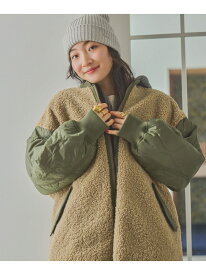 リバーシブルロングMA-1 niko and ... ニコアンド ジャケット・アウター ミリタリージャケット ワインレッド カーキグリーン ブラック【送料無料】[Rakuten Fashion]