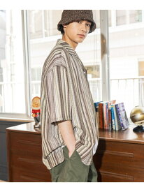 透かし柄シャツ niko and ... ニコアンド トップス シャツ・ブラウス ホワイト ブラウン ベージュ【送料無料】[Rakuten Fashion]