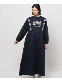 【SALE／37%OFF】スポーツMIXスウェットワンピース niko and ... ニコアンド ワンピース・ドレス ワンピース ネイビー ホワイト グリーン【RBA_E】【送料無料】[Rakuten Fashion]