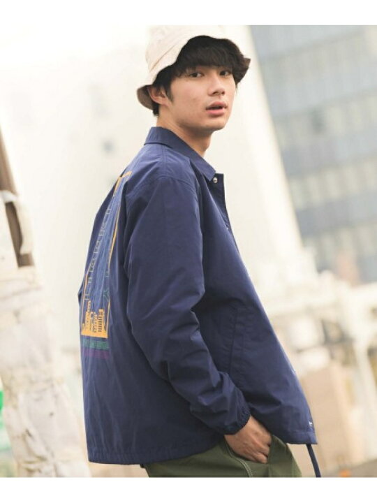 楽天市場 Sale 70 Off M M Nプリントコーチjk Niko And ニコアンド コート ジャケット ナイロンジャケット ネイビー レッド Rba E Rakuten Fashion Niko And ニコアンド