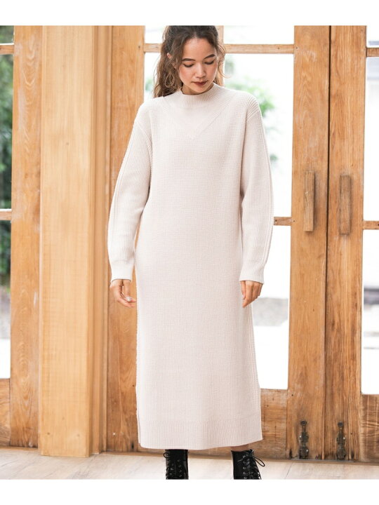 楽天市場 W レイヤードフウニットop Niko And ニコアンド ワンピース ニットワンピース ホワイト ネイビー ブラウン 送料無料 Rakuten Fashion Niko And ニコアンド