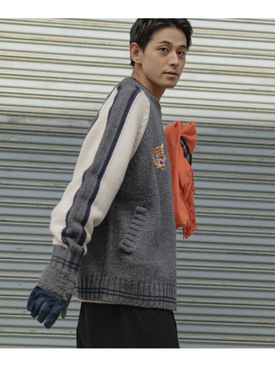 楽天市場】【SALE／50%OFF】スカジャン風ニットブルゾン niko and 