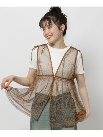 【SALE／30%OFF】【wiggle wiggle(ウィグルウィグル)】コラボ アソートシアーベスト niko and ... ニコアンド トップス ベスト・ジレ ブラウン ブラック【RBA_E】【送料無料】[Rakuten Fashion]