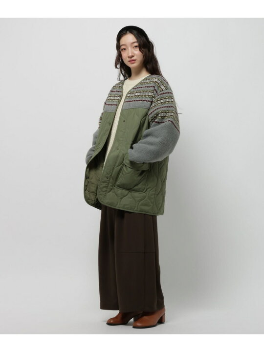 楽天市場】【SALE／50%OFF】ジャガードニットキルトリメイク風ブルゾン 
