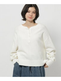 【SALE／50%OFF】鹿の子ヘンリーニットプルオーバー niko and ... ニコアンド トップス ニット ブラック ネイビー ホワイト【RBA_E】[Rakuten Fashion]