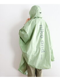オリジナルニコロゴ自転車レインポンチョ niko and ... ニコアンド ジャケット・アウター レインコート グリーン グレー ブルー【送料無料】[Rakuten Fashion]