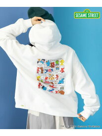 【SESAME STREET(セサミストリート)】コラボ 裏毛パーカー niko and ... ニコアンド トップス スウェット・トレーナー グレー ホワイト ネイビー【送料無料】[Rakuten Fashion]