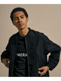 [NUMERALS]COLLARLESS BLOUSON NUMERALS ニコアンド ジャケット・アウター ノーカラージャケット ブラック グリーン【送料無料】[Rakuten Fashion]