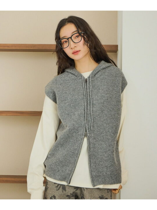楽天市場】【SALE／20%OFF】ZIPニットフーディベスト niko and 