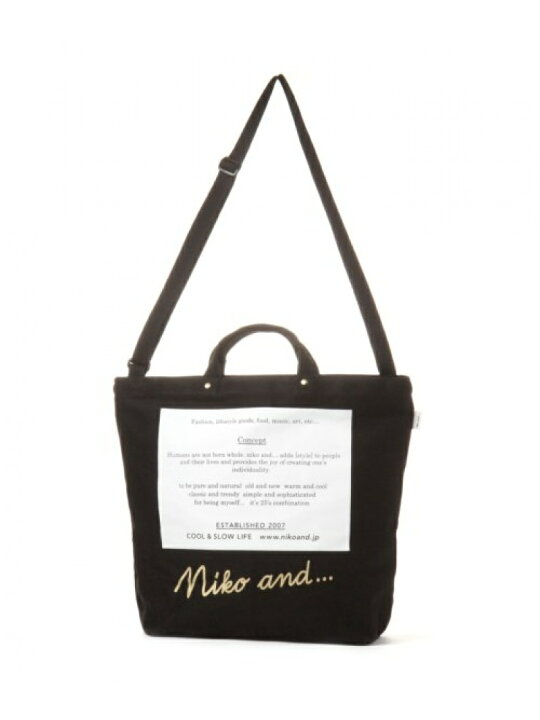 ニコアンド トートバッグ 白 ホワイト ロゴ 大感謝セール