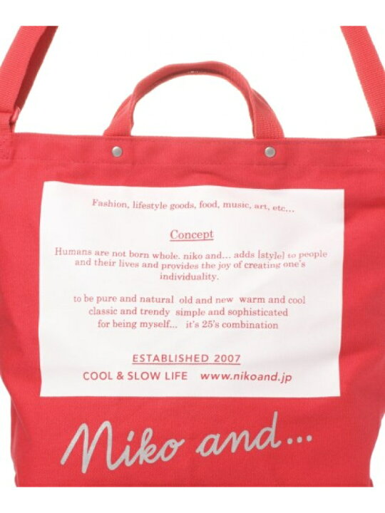 楽天市場 Ornnkロゴ2waybag Niko And ニコアンド バッグ トートバッグ ホワイト ピンク ブラック Rakuten Fashion Niko And ニコアンド