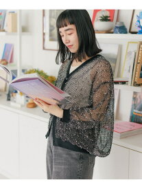 【SALE／10%OFF】ネップメッシュランタンカーディガン niko and ... ニコアンド トップス カーディガン ホワイト ブルー ブラック【RBA_E】【送料無料】[Rakuten Fashion]