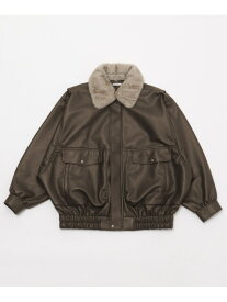 フェイクレザー2WAYアソートブルゾン niko and ... ニコアンド ジャケット・アウター ブルゾン・ジャンパー ブラウン ブラック ホワイト【送料無料】[Rakuten Fashion]