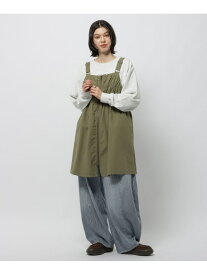 2WAYギャザージャンパースカート niko and ... ニコアンド ワンピース・ドレス チュニック ベージュ グレー カーキグリーン【送料無料】[Rakuten Fashion]