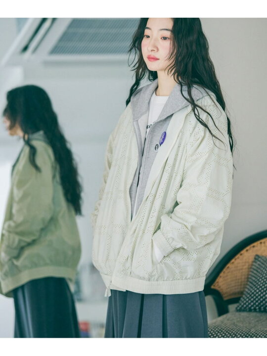 楽天市場】【SALE／50%OFF】ナイロン刺繍レースブルゾン niko and 