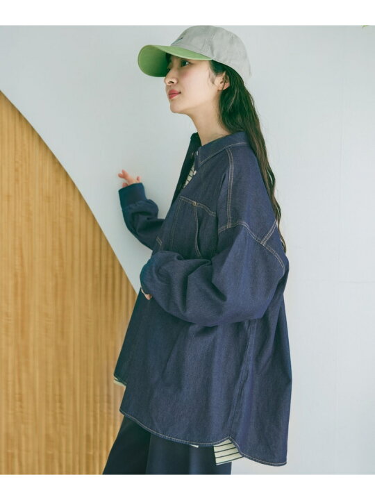 楽天市場】【SALE／50%OFF】袖リブステッチデニムシャツ niko and 