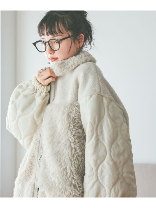 楽天市場】【SALE／20%OFF】パッチワークボアブルゾン niko and 