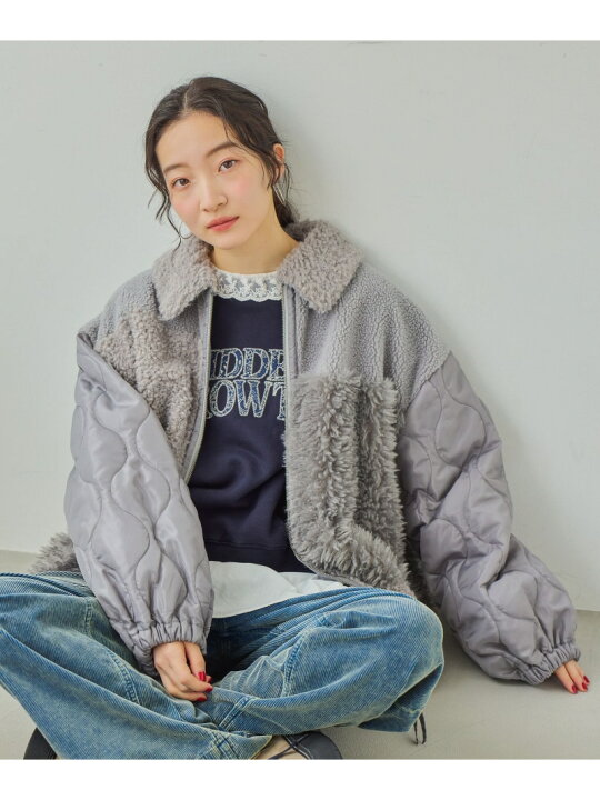 楽天市場】【SALE／20%OFF】パッチワークボアブルゾン niko and 