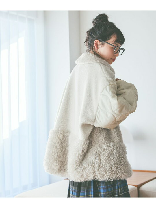 楽天市場】【SALE／20%OFF】パッチワークボアブルゾン niko and 