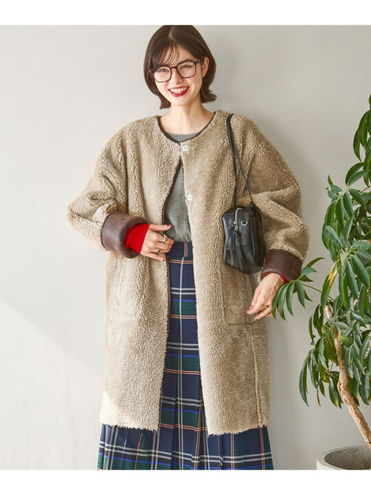 楽天市場】【SALE／50%OFF】リバーシブルフェイクムートンコート niko 