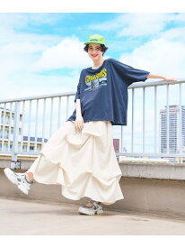 ピックアップボリュームスカート niko and ... ニコアンド スカート ロング・マキシスカート ホワイト ブラック【送料無料】[Rakuten Fashion]