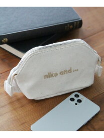 【SALE／21%OFF】オリジナルニコロゴ刺繍ポーチ niko and ... ニコアンド 財布・ポーチ・ケース ポーチ ブラック ホワイト【RBA_E】[Rakuten Fashion]