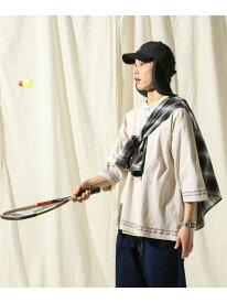 【SALE／50%OFF】エンブロイダリーヘンリーネックTシャツ niko and ... ニコアンド トップス カットソー・Tシャツ グレー【RBA_E】[Rakuten Fashion]