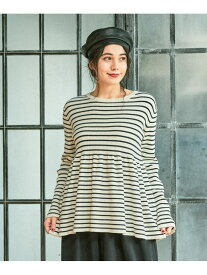 【SALE／40%OFF】ペプラムリブニットプルオーバー niko and ... ニコアンド トップス ニット ホワイト ネイビー ブラック【RBA_E】[Rakuten Fashion]