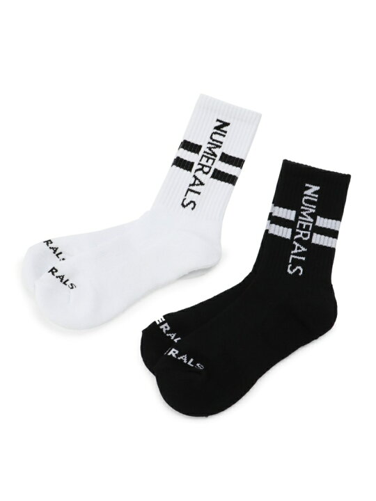 楽天市場 Rakuten Fashion Numerals サイドロゴ2pソックス Numerals ニコアンド ファッショングッズ ソックス 靴下 ブラック Niko And ニコアンド