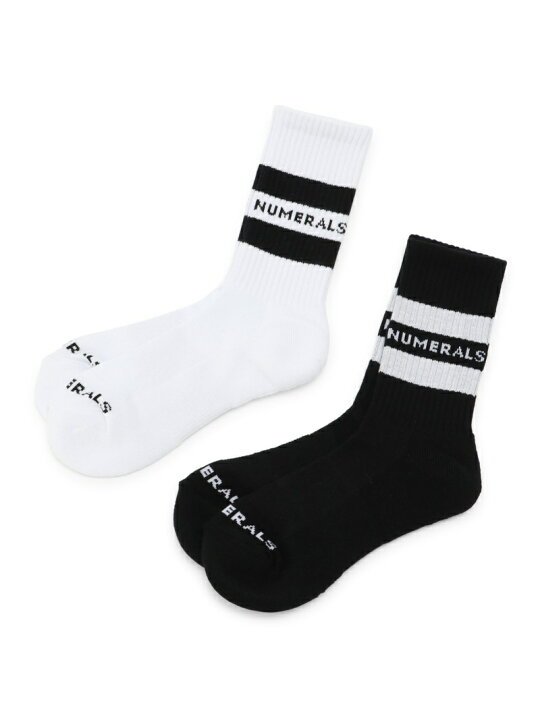 楽天市場 Numerals ラインロゴ2pソックス Numerals ニコアンド ファッショングッズ ソックス 靴下 ブラック Rakuten Fashion Niko And ニコアンド