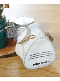 オリジナル ニコロゴオニギリポーチ niko and ... ニコアンド 食器・調理器具・キッチン用品 弁当箱・ランチボックス ブラック ホワイト[Rakuten Fashion]
